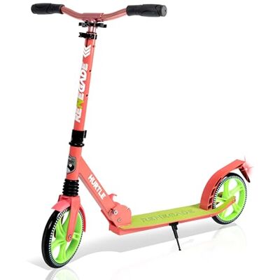 Hurtle Cityroller- mit XXL-Rädern, Roller Klappbar bis 100 kg – Höhenverstellbar mit Tragegurt, Trittbremse und Ständer für Schulweg Freizeit und Stadtverkehr, für Kinder Jugendliche Erwachsene Hurtle Cityroller- mit XXL-Rädern, Roller Klappbar bis 100 kg – Höhenverstellbar mit Tragegurt, Trittbremse und Ständer für Schulweg Freizeit und Stadtverkehr, für Kinder Jugendliche Erwachsene