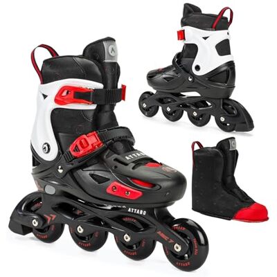 ATTABO Kinder Inliner APX Größe 36-40 Fünfstufige Einstellung ABEC-7 Lager Hartschale PP Schiene Haftfähige PU Räder Einfaches Bremsen Passgenauigkeit Farbe Schwarz/Weiß ATTABO Kinder Inliner APX Größe 36-40 Fünfstufige Einstellung ABEC-7 Lager Hartschale PP Schiene Haftfähige PU Räder Einfaches Bremsen Passgenauigkeit Farbe Schwarz/Weiß