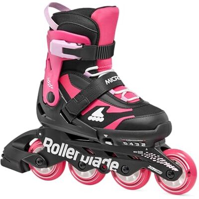 Rollerblade MICROBLADE, Inline-Skates für Mädchen, Freizeit Inliner, Schwarz/Rosa, 36.5-40.5 Rollerblade MICROBLADE, Inline-Skates für Mädchen, Freizeit Inliner, Schwarz/Rosa, 36.5-40.5