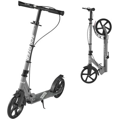 VEVOR Scooter (2 Räder) für Kinder ab 8 Jahren, Cityroller Kinderroller Straßenroller mit höhenverstellbarem Lenker & rutschfestem Deck & Handbremse, Faltbarer Tretroller bis zu 100 kg, Grau VEVOR Scooter (2 Räder) für Kinder ab 8 Jahren, Cityroller Kinderroller Straßenroller mit höhenverstellbarem Lenker & rutschfestem Deck & Handbremse, Faltbarer Tretroller bis zu 100 kg, Grau