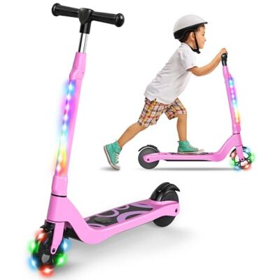 SISIGAD E Scooter Kinder für 6-12 Jahre, E Roller Kinder 5.3 Zoll Kinderroller mit Blinkende LED-Leuchten & 3 Einstellbare Höhe, Elektroroller Kinder Max 10km/h, 45W Motor, Maximale Belastung 70kg SISIGAD E Scooter Kinder für 6-12 Jahre, E Roller Kinder 5.3 Zoll Kinderroller mit Blinkende LED-Leuchten & 3 Einstellbare Höhe, Elektroroller Kinder Max 10km/h, 45W Motor, Maximale Belastung 70kg