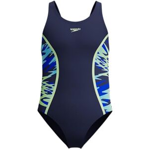 Speedo Hyperboom Splice Muscleback One Piece Schwimmanzug für Mädchen, Navy Blau, 8 Speedo Hyperboom Splice Muscleback One Piece Schwimmanzug für Mädchen, Navy Blau, 8