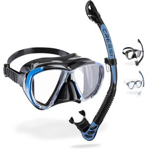 Cressi Big Eyes+Alpha Ultra Dry Combo Black/Azure Combo Set Maske + Schnorchel UD zum Tauchen und Schnorcheln, Schwarz/Hellblau, Einheitsgröße, Erwachsene Cressi Big Eyes+Alpha Ultra Dry Combo Black/Azure Combo Set Maske + Schnorchel UD zum Tauchen und Schnorcheln, Schwarz/Hellblau, Einheitsgröße, Erwachsene