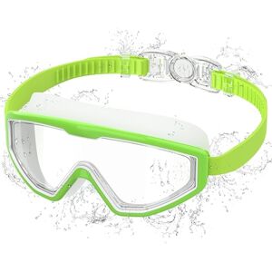 Ambienden Taucherbrille Kinder, Antibeschlag UV-Schutz, Weitwinkel-Sicht, 1-Klick Verstellung, Silikondichtung, Unisex Schwimmbrille Kinder 3-12Jahre, Green-White Ambienden Taucherbrille Kinder, Antibeschlag UV-Schutz, Weitwinkel-Sicht, 1-Klick Verstellung, Silikondichtung, Unisex Schwimmbrille Kinder 3-12Jahre, Green-White