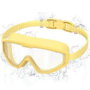 Ambienden Schwimmbrille Kinder, Taucherbrille Kinder mit Anti-Beschlag & UV-Schutz, Weitwinkel-Sicht, Ein-Knopf-Einstellung, Silikondichtung, Unisex Kinder Schwimmbrille für 3-12 Jahre, Yellow Ambienden Schwimmbrille Kinder, Taucherbrille Kinder mit Anti-Beschlag & UV-Schutz, Weitwinkel-Sicht, Ein-Knopf-Einstellung, Silikondichtung, Unisex Kinder Schwimmbrille für 3-12 Jahre, Yellow