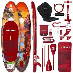 HUIIKE Stand Up Paddling Board mit Zubehör, Paddel, Finnen, Pumpe. Paddle Sup Board Aufblasbar Hohe Stabilität und Widerstandsfähigkeit. 305 x 84 x 15 cm, Belastbar bis 130 kg HUIIKE Stand Up Paddling Board mit Zubehör, Paddel, Finnen, Pumpe. Paddle Sup Board Aufblasbar Hohe Stabilität und Widerstandsfähigkeit. 305 x 84 x 15 cm, Belastbar bis 130 kg