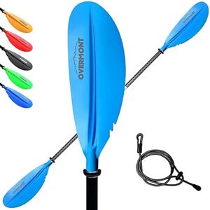 OVERMONT Paddel Aluminium Doppelpaddel 230 cm mit Paddle Leash Verstellbaren Paddel-Blätter Leicht für Kanusport Kajakfahren Kanadier Boot Ruderboot Blau OVERMONT Paddel Aluminium Doppelpaddel 230 cm mit Paddle Leash Verstellbaren Paddel-Blätter Leicht für Kanusport Kajakfahren Kanadier Boot Ruderboot Blau