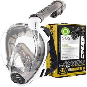 Cressi Komodo Vollgesichts-Schnorchelmaske 180°-Sichtfeld Tauchen & Schnorchel Dry-Splash & CO2-Technologie zum Tauchen Silikon-Dichtung Schnorchelset Erwachsene Weiß/Schwarz S/M Cressi Komodo Vollgesichts-Schnorchelmaske 180°-Sichtfeld Tauchen & Schnorchel Dry-Splash & CO2-Technologie zum Tauchen Silikon-Dichtung Schnorchelset Erwachsene Weiß/Schwarz S/M