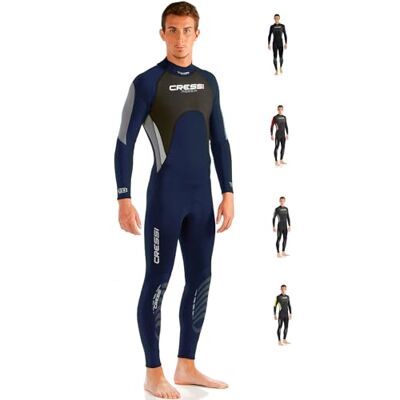CRESSI Morea Herren Neoprenanzug 3mm Einteiler für Tauchen Schnorcheln Schwimmen Wassersport, Elastisches Material mit anatomischem Schnitt und Frontreißverschluss CRESSI Morea Herren Neoprenanzug 3mm Einteiler für Tauchen Schnorcheln Schwimmen Wassersport, Elastisches Material mit anatomischem Schnitt und Frontreißverschluss