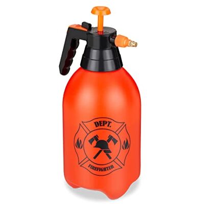 Relaxdays Feuerlöscher Wasserspritze Kinder, 3 l Wassertank, Feuerwehrmann Spielzeug, Wasserpistole für Sommer, orange Relaxdays Feuerlöscher Wasserspritze Kinder, 3 l Wassertank, Feuerwehrmann Spielzeug, Wasserpistole für Sommer, orange