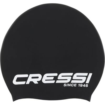 Cressi Loira Long Hair Swim Cap Black/White L Hochwertige, hypoallergene Silikon Schwimmkappe, ideal für langes Haar, Schwarz/Weiß, L, Erwachsene Cressi Loira Long Hair Swim Cap Black/White L Hochwertige, hypoallergene Silikon Schwimmkappe, ideal für langes Haar, Schwarz/Weiß, L, Erwachsene