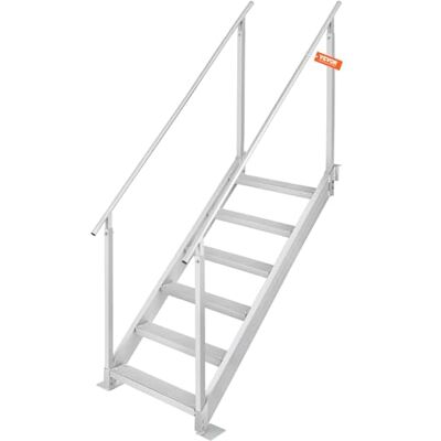 VEVOR 6-stufige Badeleiter mit Zwei Handläufen Bootsleiter 800x1850x2092mm Poolleiter aus Aluminiumlegierung Treppenleiter 250kg Tragfähigkeit 10cm Pedale Ideal für Häfen Boot Schwimmbäder VEVOR 6-stufige Badeleiter mit Zwei Handläufen Bootsleiter 800x1850x2092mm Poolleiter aus Aluminiumlegierung Treppenleiter 250kg Tragfähigkeit 10cm Pedale Ideal für Häfen Boot Schwimmbäder