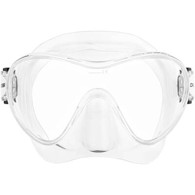 CRESSI Rahmenlose Tauchmaske F1 Beschlagfreie Glaslinse, Taucherbrille Ergonomischer Silikonrand, Schnorchelmaske Dry-Schnorchel & Schnorchelset durchsichtig Maske CRESSI Rahmenlose Tauchmaske F1 Beschlagfreie Glaslinse, Taucherbrille Ergonomischer Silikonrand, Schnorchelmaske Dry-Schnorchel & Schnorchelset durchsichtig Maske