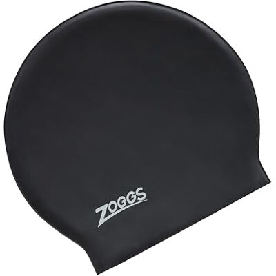 Zoggs Unisex-Adult Long Hair Latex Swimming Cap, Schwarz, Einheitsgröße EU Zoggs Unisex-Adult Long Hair Latex Swimming Cap, Schwarz, Einheitsgröße EU