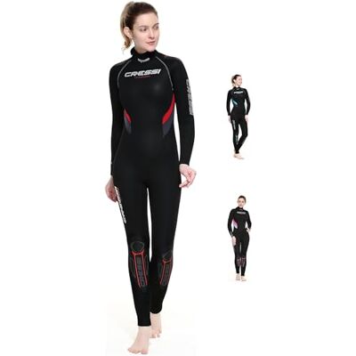 Cressi Castoro Lady MONOPIECE Wetsuit Black/RED 5mm XL/5 Cressi Castoro Lady MONOPIECE Wetsuit Black/RED 5mm XL/5