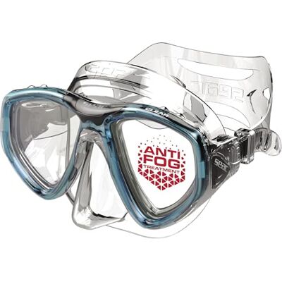 SEAC Clear – Zweiglas-Tauchmaske aus Silikon Antibeschlag Low-Volume Maske zum Tauchen und Schnorcheln, Aquamarin SEAC Clear – Zweiglas-Tauchmaske aus Silikon Antibeschlag Low-Volume Maske zum Tauchen und Schnorcheln, Aquamarin