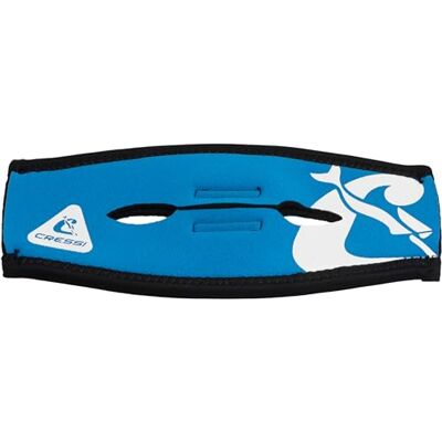 Cressi Pony Tail Neo Mask Strap Cover_Blue/White Neoprenriemenüberzug für Tauchmasken, Blau/Weiß, Einheitsgröße, Unisex Erwachsene Cressi Pony Tail Neo Mask Strap Cover_Blue/White Neoprenriemenüberzug für Tauchmasken, Blau/Weiß, Einheitsgröße, Unisex Erwachsene