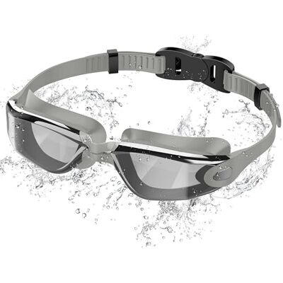 Ambienden Swimming Goggles Adults & Youth Anti-Fog HD Lens, UV Protection, Waterproof Seal for Training, Beach/Pool Secure Fit Unisex Goggles Swimming Men & Women-YJ-GR Ambienden Swimming Goggles Adults & Youth Anti-Fog HD Lens, UV Protection, Waterproof Seal for Training, Beach/Pool Secure Fit Unisex Goggles Swimming Men & Women-YJ-GR