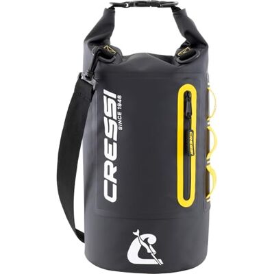 Cressi seit 1946 Ocelot Dry Bag wasserdichte Unisex Tasche für Strand, Boot und Wassersport, Erhältlich in Klein, Mittel und Groß, Schwarz/Gelb 10 L Cressi seit 1946 Ocelot Dry Bag wasserdichte Unisex Tasche für Strand, Boot und Wassersport, Erhältlich in Klein, Mittel und Groß, Schwarz/Gelb 10 L