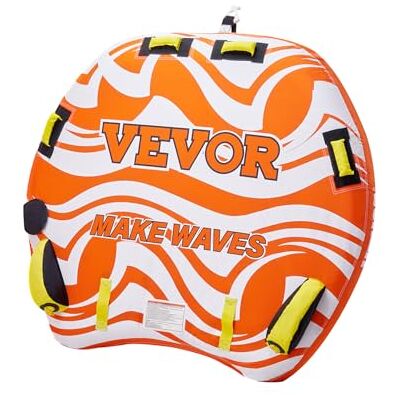 VEVOR Fun Tube Set, Aufblasbare Schleppboote für 1–2 Personen, 154 kg Wassersport-Schleppschlauch zum Ziehen von Booten – mit Flossen, doppelt genähter Nylonhülle und gepolsterten Griffen VEVOR Fun Tube Set, Aufblasbare Schleppboote für 1–2 Personen, 154 kg Wassersport-Schleppschlauch zum Ziehen von Booten – mit Flossen, doppelt genähter Nylonhülle und gepolsterten Griffen