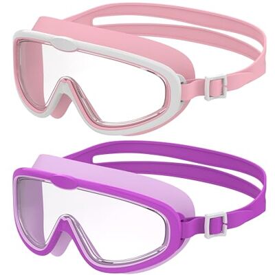 Seaflar 2 Pcs Kinder Schwimmbrille mit Großrahmen, Klare Sicht Anti-Beschlag Taucherbrille, UV-Schutz, Schnellverstellung, Silikon-Dichtring, Unisex Schwimmbrille für Kinder & Jugendliche von 3-14 Seaflar 2 Pcs Kinder Schwimmbrille mit Großrahmen, Klare Sicht Anti-Beschlag Taucherbrille, UV-Schutz, Schnellverstellung, Silikon-Dichtring, Unisex Schwimmbrille für Kinder & Jugendliche von 3-14