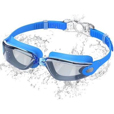 Ambienden Swimming Goggles Adults & Youth Anti-Fog HD Lens, UV Protection, Waterproof Seal for Training, Beach/Pool Secure Fit Unisex Goggles Swimming Men & Women-YJ-BL Ambienden Swimming Goggles Adults & Youth Anti-Fog HD Lens, UV Protection, Waterproof Seal for Training, Beach/Pool Secure Fit Unisex Goggles Swimming Men & Women-YJ-BL