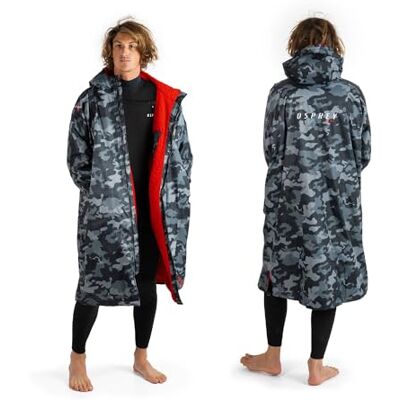Osprey Wickelmantel für Kinder und Erwachsene, wasserdichter Wickelmantel, Schwimmen und Strand, Unisex, Camo L Osprey Wickelmantel für Kinder und Erwachsene, wasserdichter Wickelmantel, Schwimmen und Strand, Unisex, Camo L