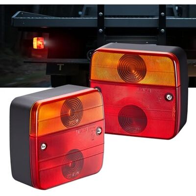 VEVOR Anhängerlichter Anhängerleuchten 2 Stk. mit 4 Modi (Bremslicht/Blinklicht/Rücklicht/Kennzeichenleuchte), wasser- und staubdichtes Anhängerbeleuchtungsset für Lkw Boot Wohnmobil VEVOR Anhängerlichter Anhängerleuchten 2 Stk. mit 4 Modi (Bremslicht/Blinklicht/Rücklicht/Kennzeichenleuchte), wasser- und staubdichtes Anhängerbeleuchtungsset für Lkw Boot Wohnmobil
