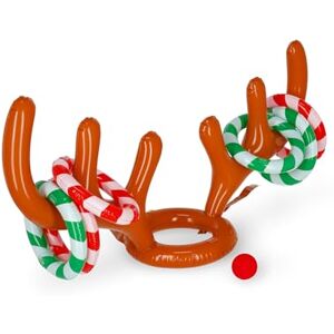 LEGAMI – Aufblasbares Ringwerfen Oh My Deer, aufblasbare Rentiergeweihe, 6 aufblasbare Ringe, 1 rote Rentiernase, lustige Aktivität, Durchmesser 24 cm LEGAMI – Aufblasbares Ringwerfen Oh My Deer, aufblasbare Rentiergeweihe, 6 aufblasbare Ringe, 1 rote Rentiernase, lustige Aktivität, Durchmesser 24 cm