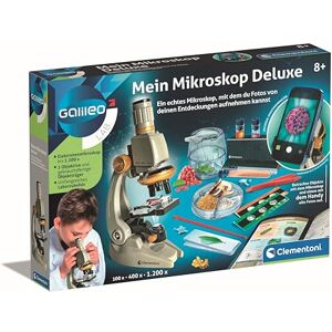 Clementoni Galileo Lab Mein Mikroskop Deluxe Experimentierkasten mit echtem Mikroskop & Smartphone-Halter, für Kinder ab 8 Jahren 59349 von Clementoni Galileo Lab Mein Mikroskop Deluxe Experimentierkasten mit echtem Mikroskop & Smartphone-Halter, für Kinder ab 8 Jahren 59349 von