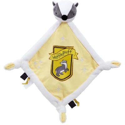 Rainbow Designs Harry Potter Hufflepuff Schmusetuch für Neugeborene Weiche Plüsch-Schmusetuch mit Dachskopf und Wappen Baby Kuscheldecke mit geknoteten Ecken & taktilen Tags Rainbow Designs Harry Potter Hufflepuff Schmusetuch für Neugeborene Weiche Plüsch-Schmusetuch mit Dachskopf und Wappen Baby Kuscheldecke mit geknoteten Ecken & taktilen Tags