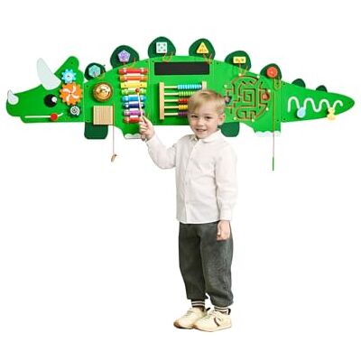 VEVOR Dinosaurier-Aktivitätswand, Motorikbrett, 11 Spiele, Montessori-Sensorik-Spieltafel für Kinder von 3–12 Jahren, Lernaktivitätszentrum, ideal für Kinder-Spielzimmer, Kindergarten, Klassenzimmer VEVOR Dinosaurier-Aktivitätswand, Motorikbrett, 11 Spiele, Montessori-Sensorik-Spieltafel für Kinder von 3–12 Jahren, Lernaktivitätszentrum, ideal für Kinder-Spielzimmer, Kindergarten, Klassenzimmer