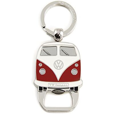 BRISA VW Collection Volkswagen Schlüssel-Anhänger-Ring Schlüsselbund-Accessoire Keyholder mit Bier-Flaschen-Öffner im T1 Bulli Bus Design (Rot) BRISA VW Collection Volkswagen Schlüssel-Anhänger-Ring Schlüsselbund-Accessoire Keyholder mit Bier-Flaschen-Öffner im T1 Bulli Bus Design (Rot)