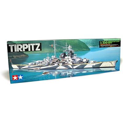 TAMIYA 78015 1:350 Deutsches Schlachtschiff Tirpitz, Modellbausatz,Plastikbausatz, Bausatz zum Zusammenbauen, detaillierte Nachbildung, Mittel TAMIYA 78015 1:350 Deutsches Schlachtschiff Tirpitz, Modellbausatz,Plastikbausatz, Bausatz zum Zusammenbauen, detaillierte Nachbildung, Mittel