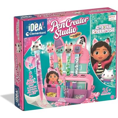 Clementoni Idea Mein Stift-Atelier Gabby’s Dollhouse DIY Stifte-Set mit 5 Stiften & Figuren, schillernden Verzierungen & Aufklebern Kreativspielzeug & Geschenk-Set für Kinder ab 6 Jahren, 18203 Clementoni Idea Mein Stift-Atelier Gabby’s Dollhouse DIY Stifte-Set mit 5 Stiften & Figuren, schillernden Verzierungen & Aufklebern Kreativspielzeug & Geschenk-Set für Kinder ab 6 Jahren, 18203