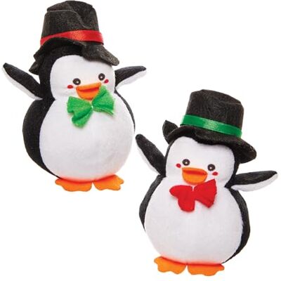 Baker Ross FN349 Pinguin Plüschtiere 2er-Pack, Weihnachtstüten für Kinder Baker Ross FN349 Pinguin Plüschtiere 2er-Pack, Weihnachtstüten für Kinder