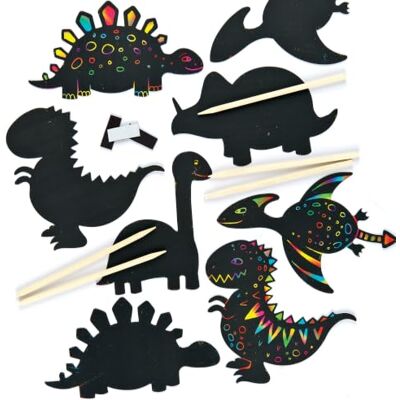 Baker Ross Kratzbild-Magnete "Dinosaurier" (10er Pack) perfekt als Mitgebsel für Kinder Baker Ross Kratzbild-Magnete "Dinosaurier" (10er Pack) perfekt als Mitgebsel für Kinder