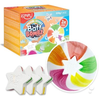 ZIMPLI 3 x Große Sterne Badebomben von Kids, Spezialeffekt Badebomben für Kinder, Handgemachtes Schaumbad Sprudelbad Sprudelbäder Geschenkset, Organisch, Feuchtigkeitsspendend, Regenbogen Spielzeug, ZIMPLI 3 x Große Sterne Badebomben von Kids, Spezialeffekt Badebomben für Kinder, Handgemachtes Schaumbad Sprudelbad Sprudelbäder Geschenkset, Organisch, Feuchtigkeitsspendend, Regenbogen Spielzeug,