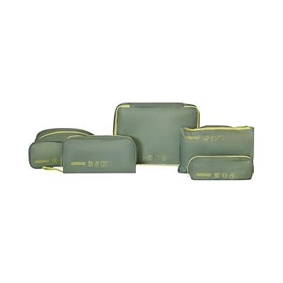 American Tourister Packwürfel Set 5-teilig – Reise Organizer & Koffer Organizer für Kleidung, Schuhe und Zubehör, Gepäck Organizer für Koffer und Handgepäck, Oliv/Limette American Tourister Packwürfel Set 5-teilig – Reise Organizer & Koffer Organizer für Kleidung, Schuhe und Zubehör, Gepäck Organizer für Koffer und Handgepäck, Oliv/Limette
