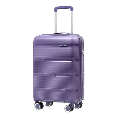 PUCCINI Casablanca Koffer Handgepäck 56x36x22 cm Hartschalenkoffer aus Polypropylen Reisekoffer mit 4 Spinner Rollen Zahlenschloss Leicht (2,6 kg) Teleskopgriff Kreuzspanngurte (Lila, M) PUCCINI Casablanca Koffer Handgepäck 56x36x22 cm Hartschalenkoffer aus Polypropylen Reisekoffer mit 4 Spinner Rollen Zahlenschloss Leicht (2,6 kg) Teleskopgriff Kreuzspanngurte (Lila, M)