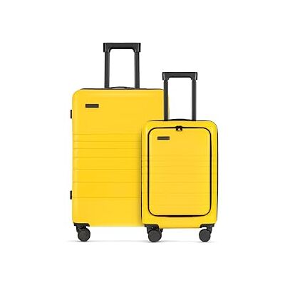 ETERNITIVE Hartschalenkoffer Set Klein und Mittel I Leichter Rollkoffer aus ABS I Größe: 65,5cm & 55 cm I Reisekoffer mit Rollen 360° I Handgepäck 40L & 62,5LI Trolley mit TSA-Schloss I Gelb ETERNITIVE Hartschalenkoffer Set Klein und Mittel I Leichter Rollkoffer aus ABS I Größe: 65,5cm & 55 cm I Reisekoffer mit Rollen 360° I Handgepäck 40L & 62,5LI Trolley mit TSA-Schloss I Gelb