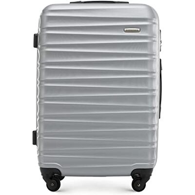 WITTCHEN Reisekoffer Rollkoffer Trolley Mittlerer Koffer Reisekoffer Hartschale aus ABS Mittelgroßkoffer mit 4 Spinner-Rollen Zahlenschloss Groove Line Größe M grau Lufthansa/Eurowings/Ryanair WITTCHEN Reisekoffer Rollkoffer Trolley Mittlerer Koffer Reisekoffer Hartschale aus ABS Mittelgroßkoffer mit 4 Spinner-Rollen Zahlenschloss Groove Line Größe M grau Lufthansa/Eurowings/Ryanair