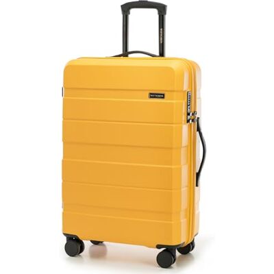 WITTCHEN COMODO Line Mittelgroßer Koffer Trolley Hartgepäck aus ABS TSA Schloss Reisekoffer Check-In Gepäck Größe M Gelb WITTCHEN COMODO Line Mittelgroßer Koffer Trolley Hartgepäck aus ABS TSA Schloss Reisekoffer Check-In Gepäck Größe M Gelb