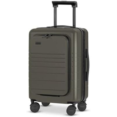 ETERNITIVE Handgepäck Koffer I Reisekoffer aus Polycarbonat & ABS I Größe: 54 x 34 x 23,5 cm I USB-C- und USB-A-Port I Koffer Leicht mit Rollen 360° I Hartschalenkoffer mit TSA-Schloss I Olivgrün ETERNITIVE Handgepäck Koffer I Reisekoffer aus Polycarbonat & ABS I Größe: 54 x 34 x 23,5 cm I USB-C- und USB-A-Port I Koffer Leicht mit Rollen 360° I Hartschalenkoffer mit TSA-Schloss I Olivgrün