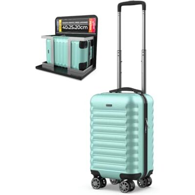NUMADA Reisekoffer Kabine 40 x 25 x 20 cm (20 l) Upfly Underseat 16 XXS mit abnehmbaren Rädern, Kabinenkoffer aus ABS, ideal als Handgepäck für Ryanair, Vueling oder Easyjet, grün, Reisekoffer, 40 x NUMADA Reisekoffer Kabine 40 x 25 x 20 cm (20 l) Upfly Underseat 16 XXS mit abnehmbaren Rädern, Kabinenkoffer aus ABS, ideal als Handgepäck für Ryanair, Vueling oder Easyjet, grün, Reisekoffer, 40 x