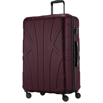 suitline Großer Hartschalen-Koffer Koffer Trolley Rollkoffer XL Reisekoffer, TSA, 76 cm, ca. 96-110 Liter, 100% ABS matt, Burgund suitline Großer Hartschalen-Koffer Koffer Trolley Rollkoffer XL Reisekoffer, TSA, 76 cm, ca. 96-110 Liter, 100% ABS matt, Burgund