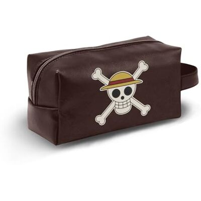 One Piece Skull-Plus Brick Reise-Kulturbeutel, Braun, 27 x 13 cm One Piece Skull-Plus Brick Reise-Kulturbeutel, Braun, 27 x 13 cm