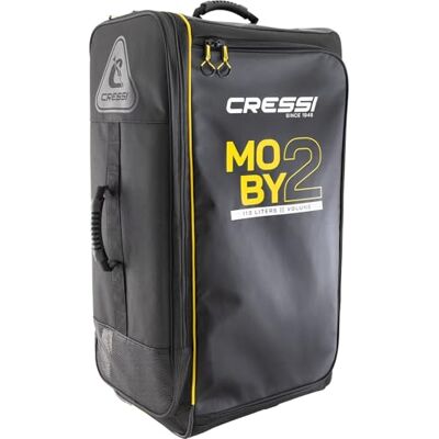 CRESSI Moby 2 Trolley Bag Black/Yellow 110 L Robuste und Geräumige Trolley Tasche ideal für Sportliche Aktivitäten und Reisen, Schwarz/Gelb, 110 L, Unisex CRESSI Moby 2 Trolley Bag Black/Yellow 110 L Robuste und Geräumige Trolley Tasche ideal für Sportliche Aktivitäten und Reisen, Schwarz/Gelb, 110 L, Unisex