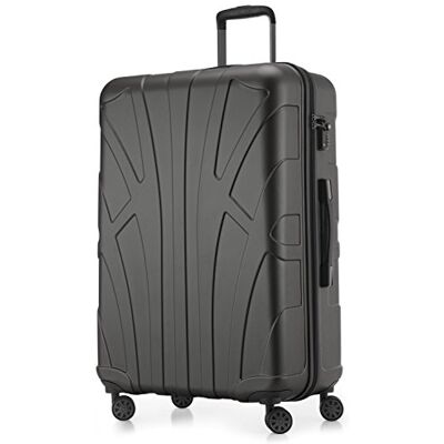 suitline Hartschalenkoffer groß 76x53x31 cm ABS Reisekoffer erweiterbar (96-110 L) mit TSA Schloss 4 Doppelrollen Teleskopgriff robust Trolley für 2 bis 3 Wochen Reise Langurlaub, Graphite suitline Hartschalenkoffer groß 76x53x31 cm ABS Reisekoffer erweiterbar (96-110 L) mit TSA Schloss 4 Doppelrollen Teleskopgriff robust Trolley für 2 bis 3 Wochen Reise Langurlaub, Graphite