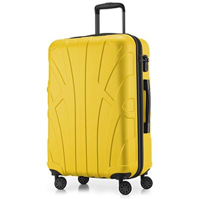 suitline Hartschalen-Koffer Koffer Trolley Rollkoffer Reisekoffer, TSA, 66 cm, ca. 58 Liter, 100% ABS Matt, Gelb suitline Hartschalen-Koffer Koffer Trolley Rollkoffer Reisekoffer, TSA, 66 cm, ca. 58 Liter, 100% ABS Matt, Gelb